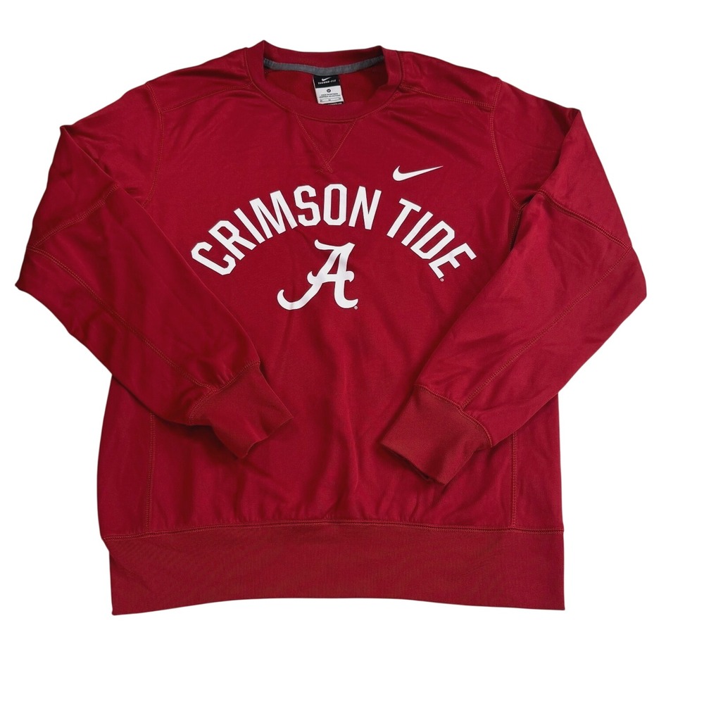 Nike Alabama Crimson Tide Therma-Fit Crewneck Sweatshirt Mens M Red Pullover